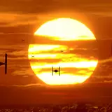 Star Wars TIE Fighter sunset 4k wide wallpapers